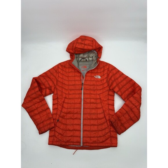 The North Face SuperStrand LT Jacket Hoodie Men's Orange Quilted Full Zip S/P - Picture 10 of 13